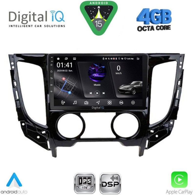 DIGITAL IQ RSG 6437_CPA A/C (9inc) MULTIMEDIA TABLET for MITSUBISHI L200 mod. 2015-2019 with A/C