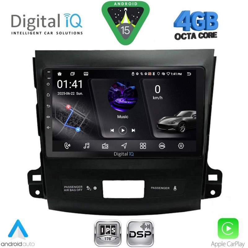 DIGITAL IQ RSG 6442_CPA (9inc) MULTIMEDIA TABLET for CITROEN C-CROSSER | MITSUBISHI OUTLANDER | PEUGEOT 4007 mod. 2006-2012