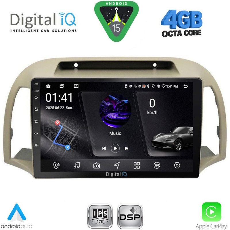 DIGITAL IQ RSG 6457BG_CPA (9inc) MULTIMEDIA TABLET for NISSAN MICRA K12 mod. 2002-2010 (BEIGE)