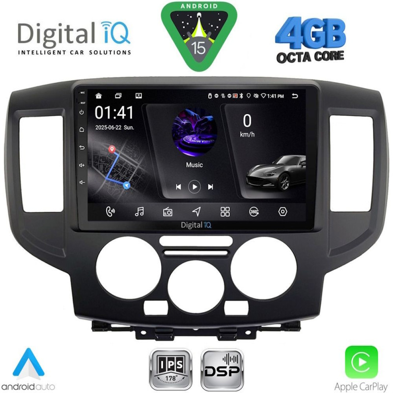 DIGITAL IQ RSG 6458BL_CPA (9inc) MULTIMEDIA TABLET for NISSAN NV 200 mod. 2009-2020 (BLACK)