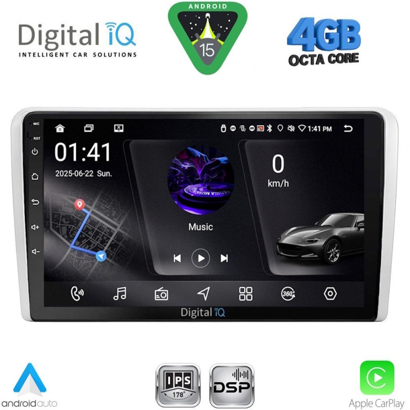 DIGITAL IQ RSG 6481SL_CPA (9inc) MULTIMEDIA TABLET for OPEL ALL mod. 2004-2014 (SILVER)