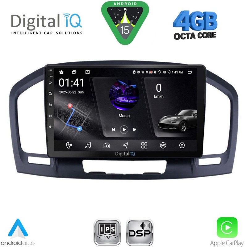 DIGITAL IQ RSG 6491BL_CPA (9inc) MULTIMEDIA TABLET for OPEL INSIGNIA mod.2008-2013 (BLACK)