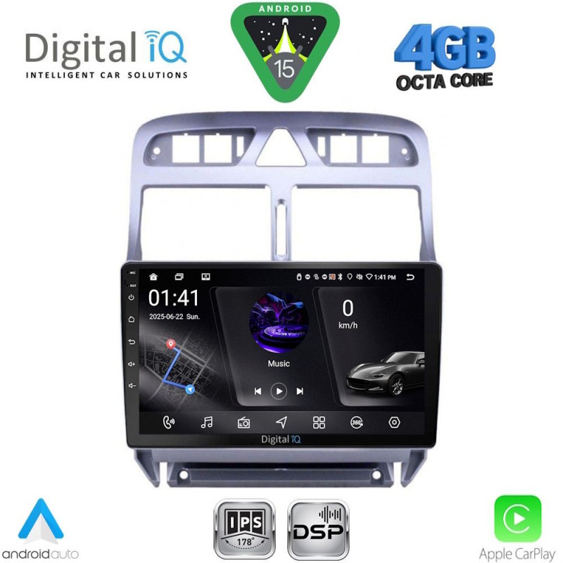 DIGITAL IQ RSG 6512_CPA (9inc) MULTIMEDIA TABLET for PEUGEOT 307 mod. 2001-2008