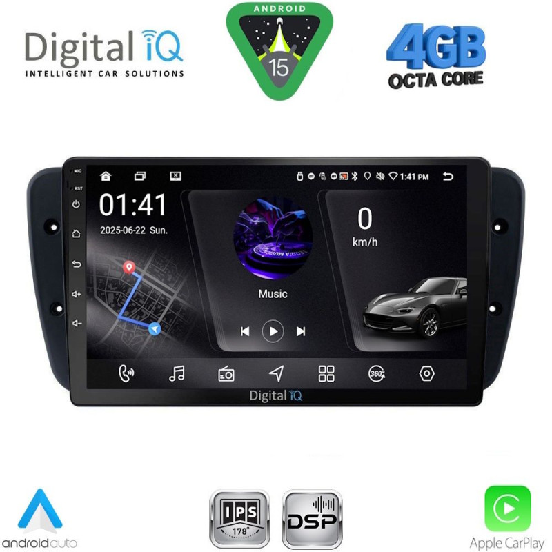 DIGITAL IQ RSG 6571_CPA (9inc) MULTIMEDIA TABLET for SEAT IBIZA mod. 2008-2015