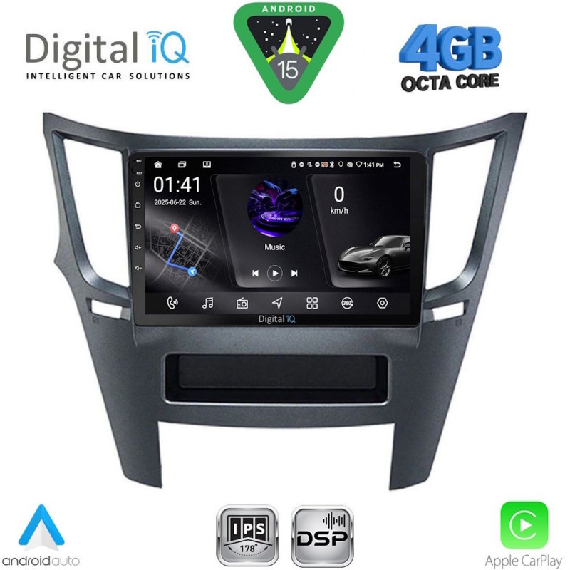 DIGITAL IQ RSG 6667_CPA (9inc) MULTIMEDIA TABLET for SUBARU LEGACY - OUTBACK mod. 2009-2014