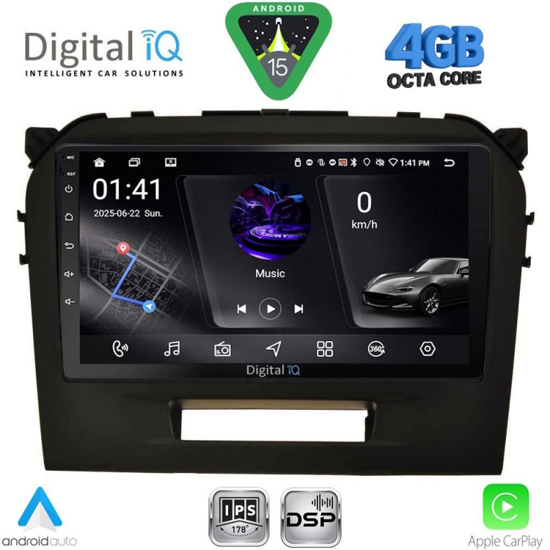 DIGITAL IQ RSG 6697BL_CPA (9inc) MULTIMEDIA TABLET for SUZUKI VITARA mod. 2016-2026 (BLACK)
