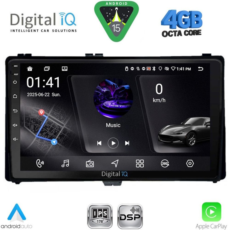 DIGITAL IQ RSG 6703_CPA (9inc) MULTIMEDIA TABLET for TOYOTA AURIS mod. 2015-2021 – AYGO X mod. 2022-2026 – COROLLA mod. 2017-2019
