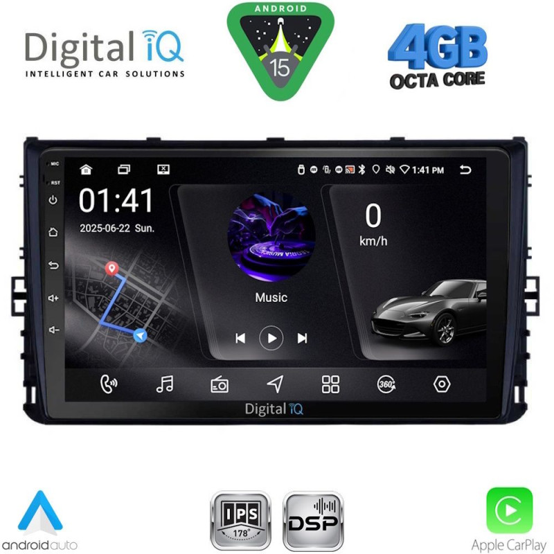 DIGITAL IQ RSG 6758_CPA (9inc) MULTIMEDIA TABLET for VW POLO – TROC – TCROSS mod. 2017-2026