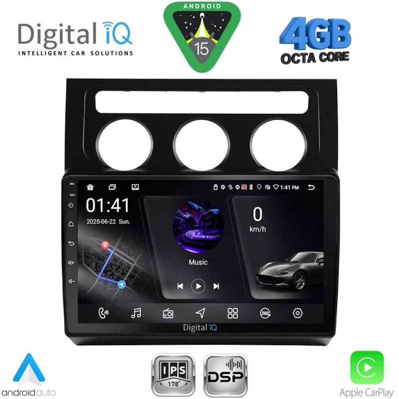 DIGITAL IQ RSG 6767_CPA CLIMA (10inc) MULTIMEDIA TABLET for VW TOURAN mod. 2003-2010