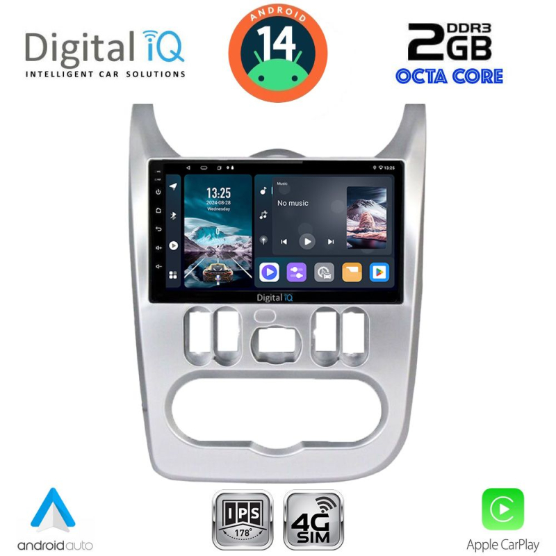 DIGITAL IQ RTG 4101SL_CPA (9inc) MULTIMEDIA TABLET for DACIA DUSTER – LOGAN – SANDERO mod. 2006-2012 (SILVER)