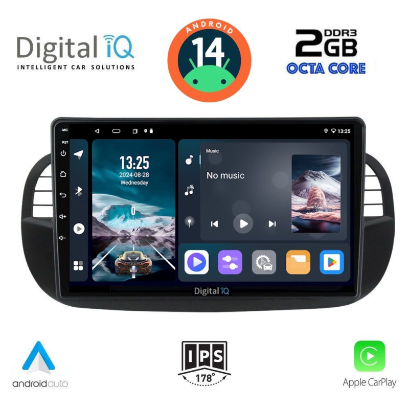 DIGITAL IQ RTG 4130_CPA (9inc) MULTIMEDIA TABLET for FIAT 500 mod. 2007-2015