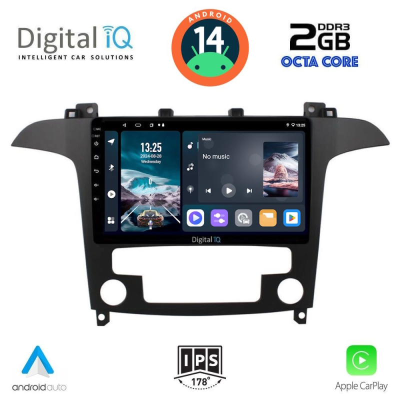 DIGITAL IQ RTG 4175_CPA CLIMA (9inc) MULTIMEDIA TABLET for FORD SMAX mod. 2006-2014 DIGITAL IQ RTG 4175_CPA CLIMA (9inc) MULTIMEDIA TABLET for FORD SMAX mod. 2006-2014