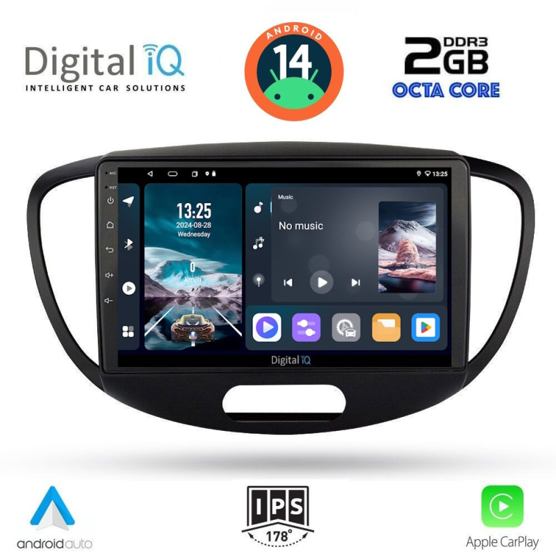 DIGITAL IQ RTG 4223_CPA (9inc) MULTIMEDIA TABLET for HYUNDAI i10 mod. 2008-2013 DIGITAL IQ RTG 4223_CPA (9inc) MULTIMEDIA TABLET for HYUNDAI i10 mod. 2008-2013