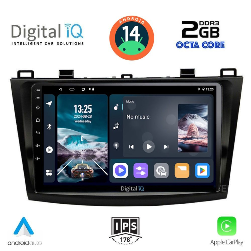 DIGITAL IQ RTG 4366_CPA (9inc) MULTIMEDIA TABLET for MAZDA 3 mod. 2009-2014