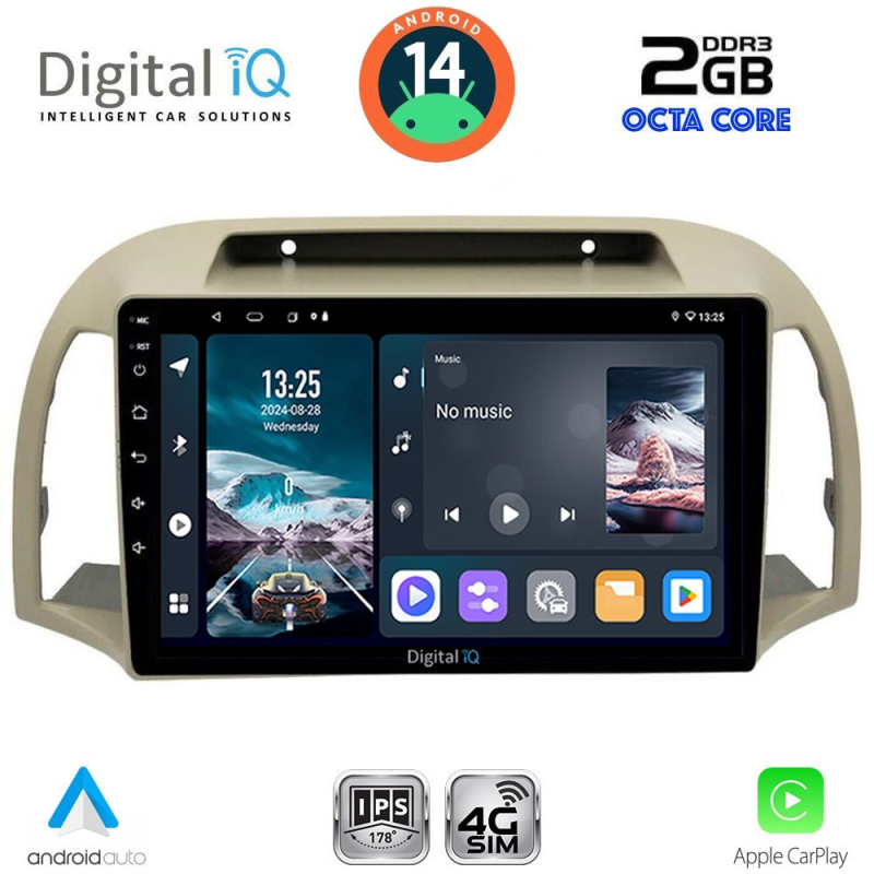 DIGITAL IQ RTG 4457BG_CPA (9inc) MULTIMEDIA TABLET for NISSAN MICRA K12 mod. 2002-2010 (BEIGE)