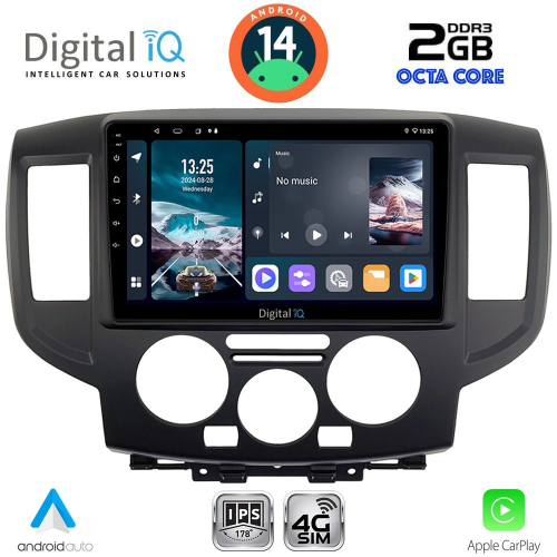 DIGITAL IQ RTG 4458BL_CPA (9inc) MULTIMEDIA TABLET for NISSAN NV 200 mod. 2009&gt; (BLACK)