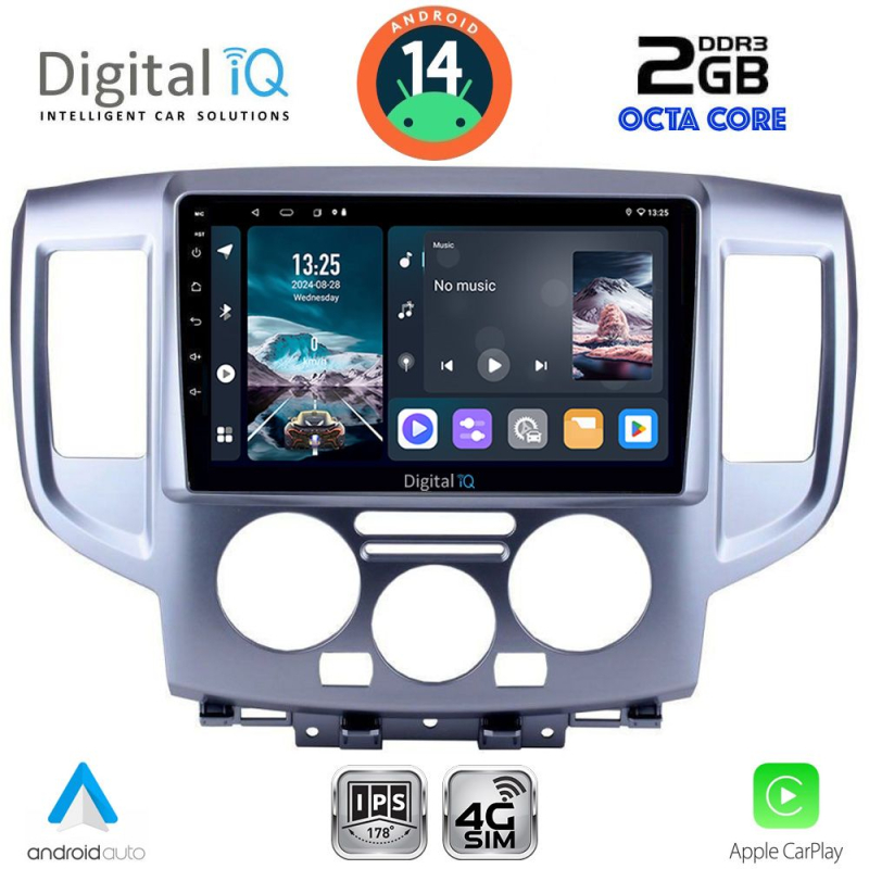 DIGITAL IQ RTG 4458SL_CPA (9inc) MULTIMEDIA TABLET for NISSAN NV 200 mod. 2009> (SILVER)