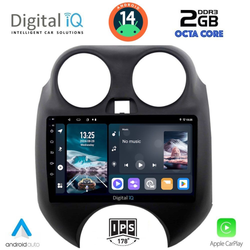 DIGITAL IQ RTG 4459_CPA (9inc) MULTIMEDIA TABLET for NISSAN MICRA mod. 2010-2014 DIGITAL IQ RTG 4459_CPA (9inc) MULTIMEDIA TABLET for NISSAN MICRA mod. 2010-2014