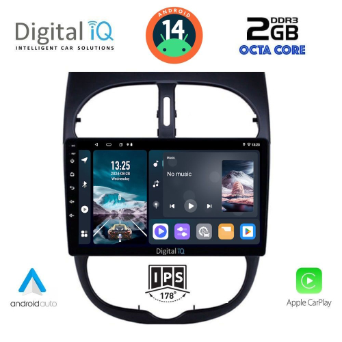 DIGITAL IQ RTG 4506_CPA (9inc) MULTIMEDIA TABLET for PEUGEOT 206 mod. 1998-2006