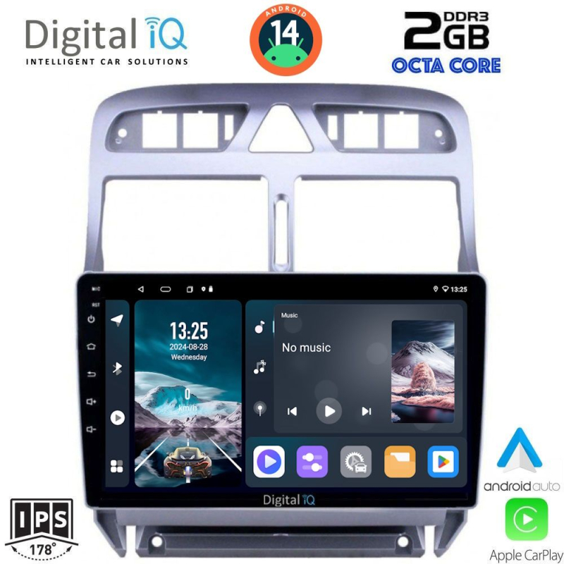 DIGITAL IQ RTG 4512_CPA (9inc) MULTIMEDIA TABLET for PEUGEOT 307 mod. 2001-2008 DIGITAL IQ RTG 4512_CPA (9inc) MULTIMEDIA TABLET for PEUGEOT 307 mod. 2001-2008