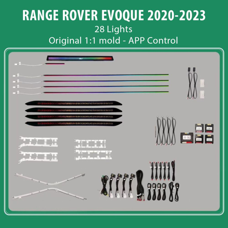 DiQ AMBIENT RANGE ROVER EVOQUE (TRIM) mod. 2020-2023, 28 Lights DiQ AMBIENT RANGE ROVER EVOQUE (TRIM) mod. 2020-2023, 28 Lights