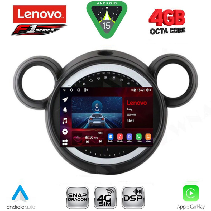 LENOVO SSQ 9065_CPA (9inc) MULTIMEDIA TABLET for MINI COUNTRYMAN (R60) mod. 2010-2016 - PACEMAN (R61) mod. 2013-2016