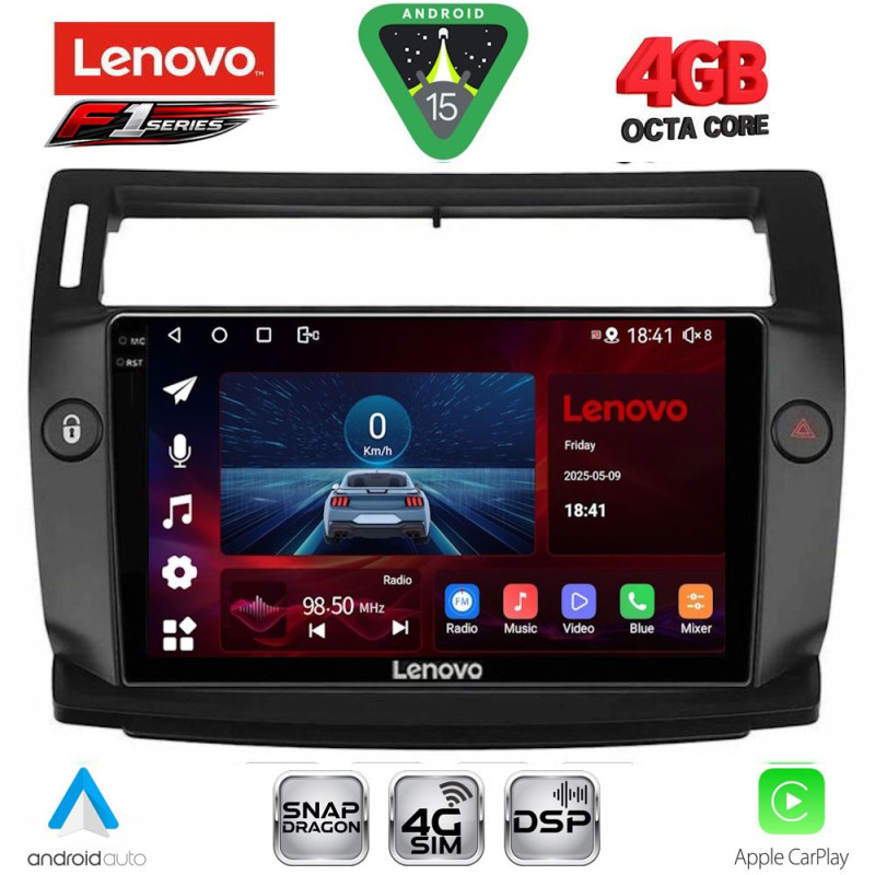 LENOVO SSQ 9084BL_CPA (9inc) MULTIMEDIA TABLET for CITROEN C4 mod. 2004-2011 (BLACK)