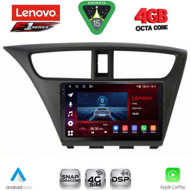 LENOVO SSQ 9190_CPA (9inc) MULTIMEDIA TABLET for HONDA CIVIC mod. 2012-2016
