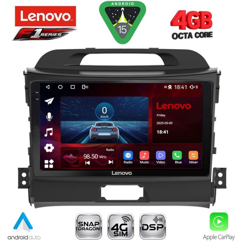LENOVO SSQ 9325_CPA (9inc) MULTIMEDIA TABLET for KIA SPORTAGE mod. 2010-2015