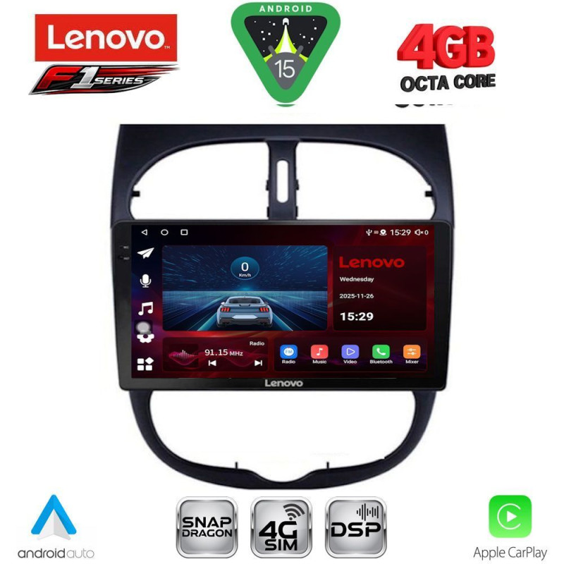 LENOVO SSQ 9506_CPA (9inc) MULTIMEDIA TABLET for PEUGEOT 206 mod. 1998-2006