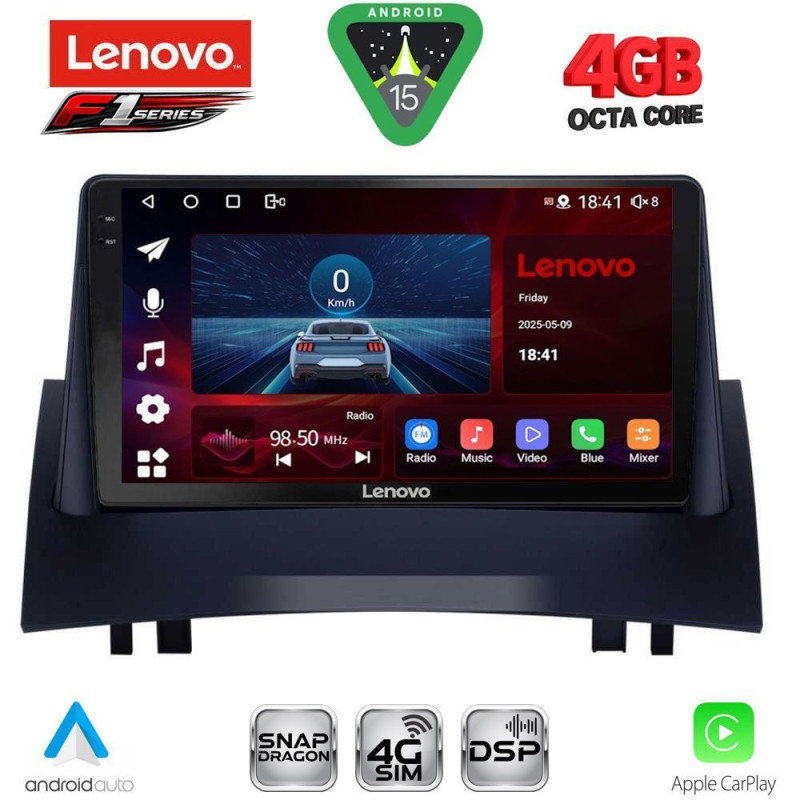 LENOVO SSQ 9555_CPA (9inc) MULTIMEDIA TABLET for RENAULT MEGANE 2 mod. 2002-2008