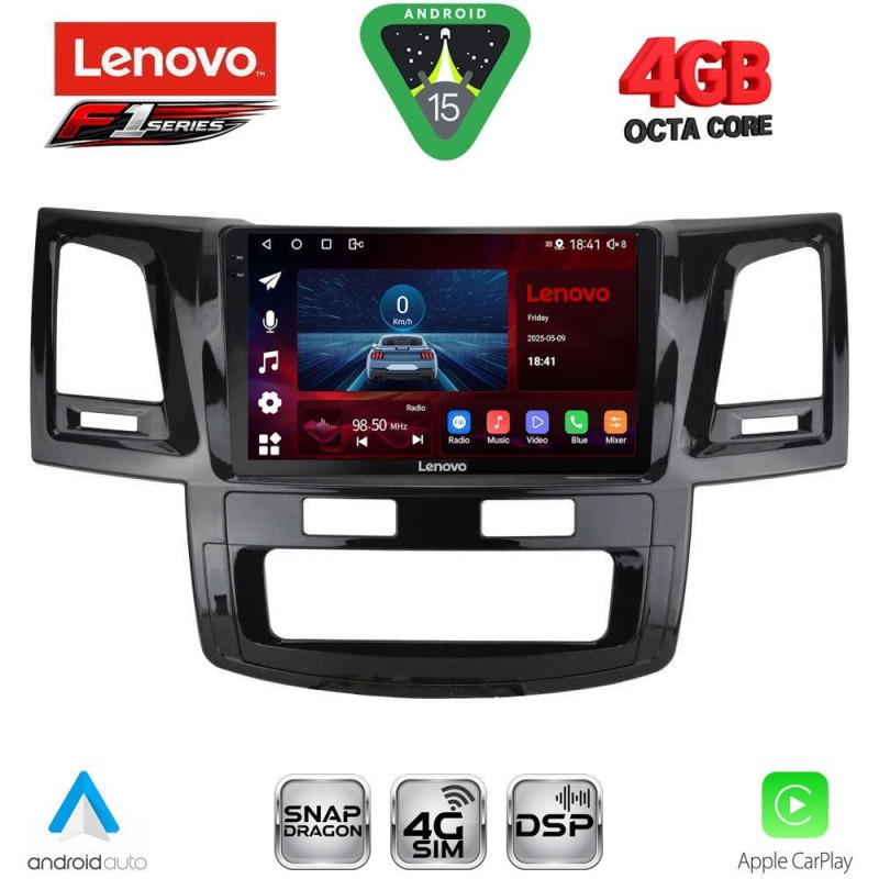 LENOVO SSQ 9720_CPA (9inc) MULTIMEDIA TABLET for TOYOTA HILUX mod. 2005-2016