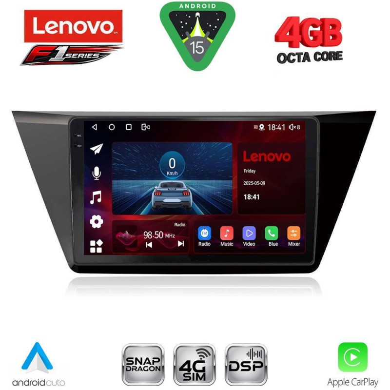 LENOVO SSQ 9769_CPA (10inc) MULTIMEDIA TABLET for VW TOURAN mod. 2016-2026