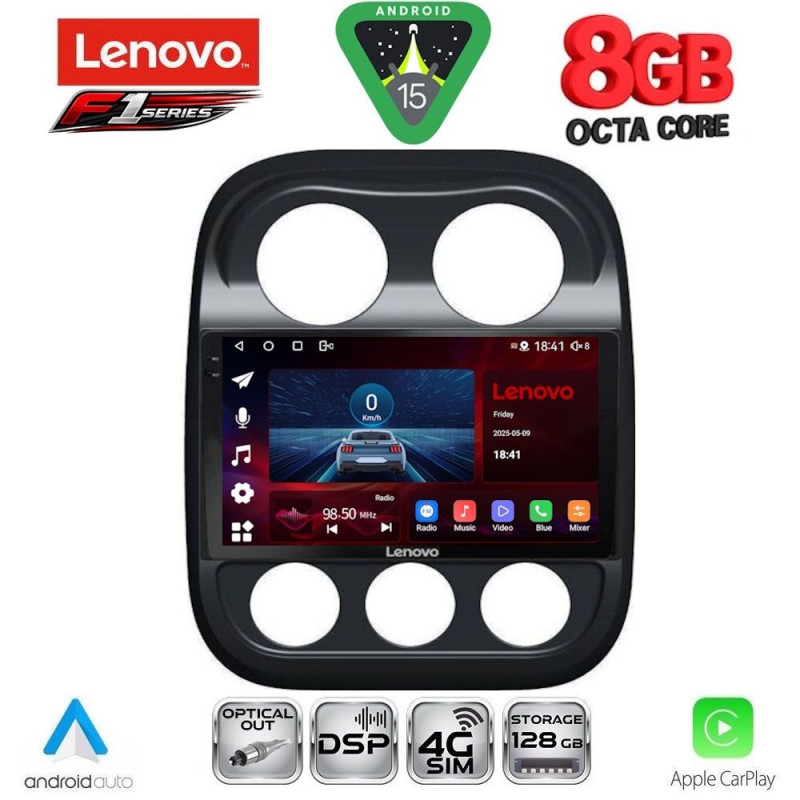 LENOVO SSR 10277_CPA (10inc) MULTIMEDIA TABLET for JEEP COMPASS – PATRIOT mod. 2007-2016