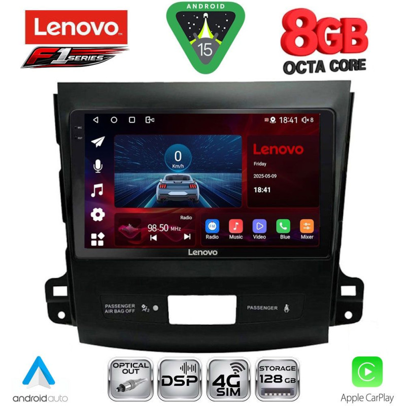 LENOVO SSR 10442_CPA (9inc) MULTIMEDIA TABLET for CITROEN C-CROSSER | MITSUBISHI OUTLANDER | PEUGEOT 4007 mod. 2006-2012