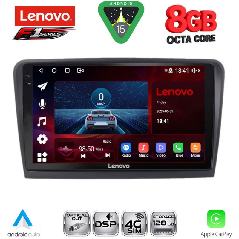 LENOVO SSR 10601_CPA (9inc) MULTIMEDIA TABLET for SKODA RAPID mod. 2012-2023