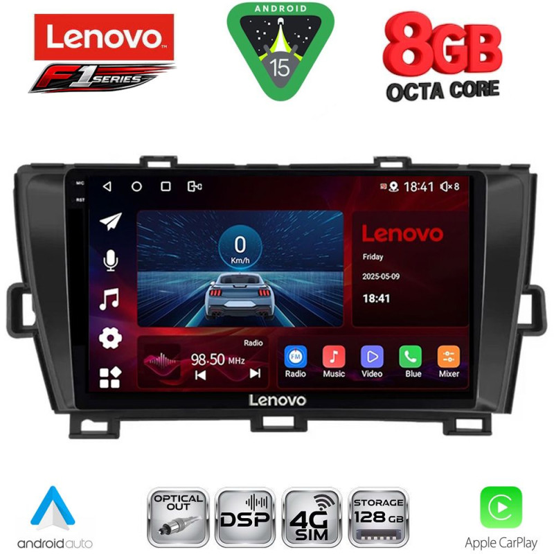 LENOVO SSR 10726BL_CPA (9inc) MULTIMEDIA TABLET for TOYOTA PRIUS mod. 2009-2015 (BLACK)