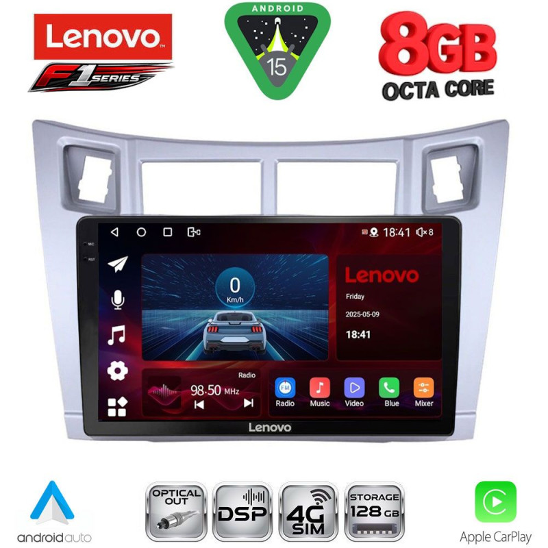 LENOVO SSR 10736SL_CPA (9inc) MULTIMEDIA TABLET for TOYOTA YARIS mod. 2006-2011 (SILVER)