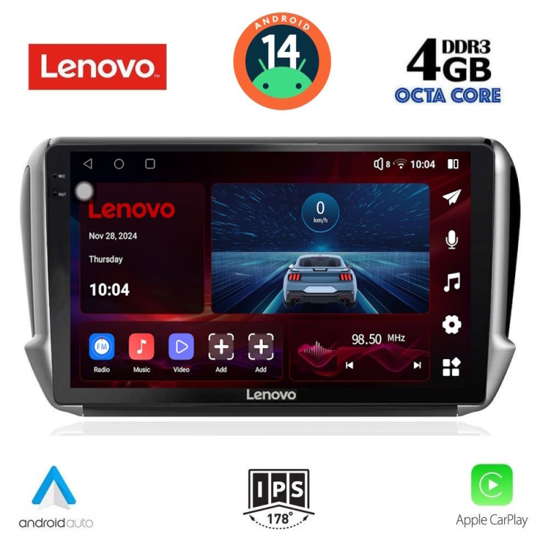 LENOVO SSV 8508_CPA (10inc) MULTIMEDIA TABLET for PEUGEOT 208-2008 mod. 2012-2021