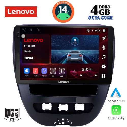 LENOVO SSV 8707_CPA (10inc) MULTIMEDIA TABLET for CITROEN C1-PEUGEOT 107-TOYOTA AYGO mod. 2005-2014