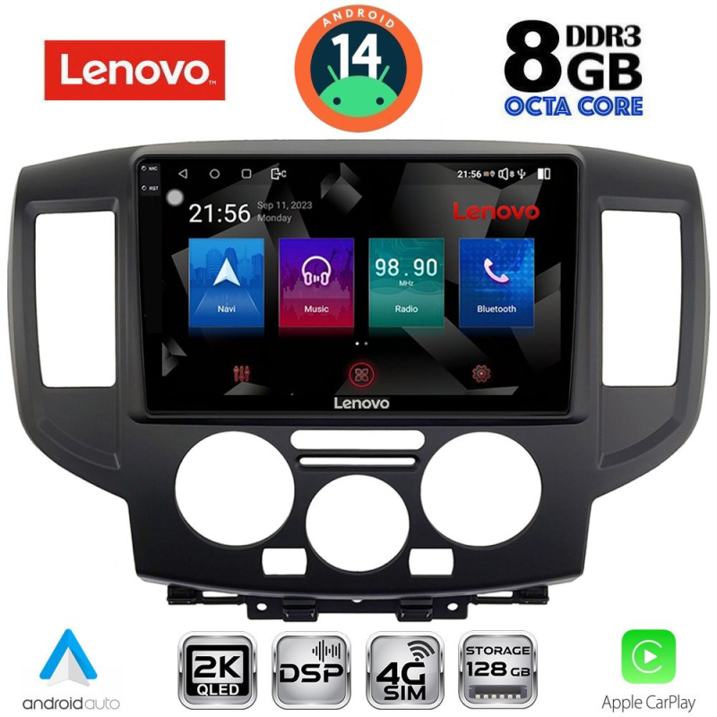 LENOVO SSW 10458BL_CPA (9inc) MULTIMEDIA TABLET for NISSAN NV 200 mod. 2009> (BLACK)