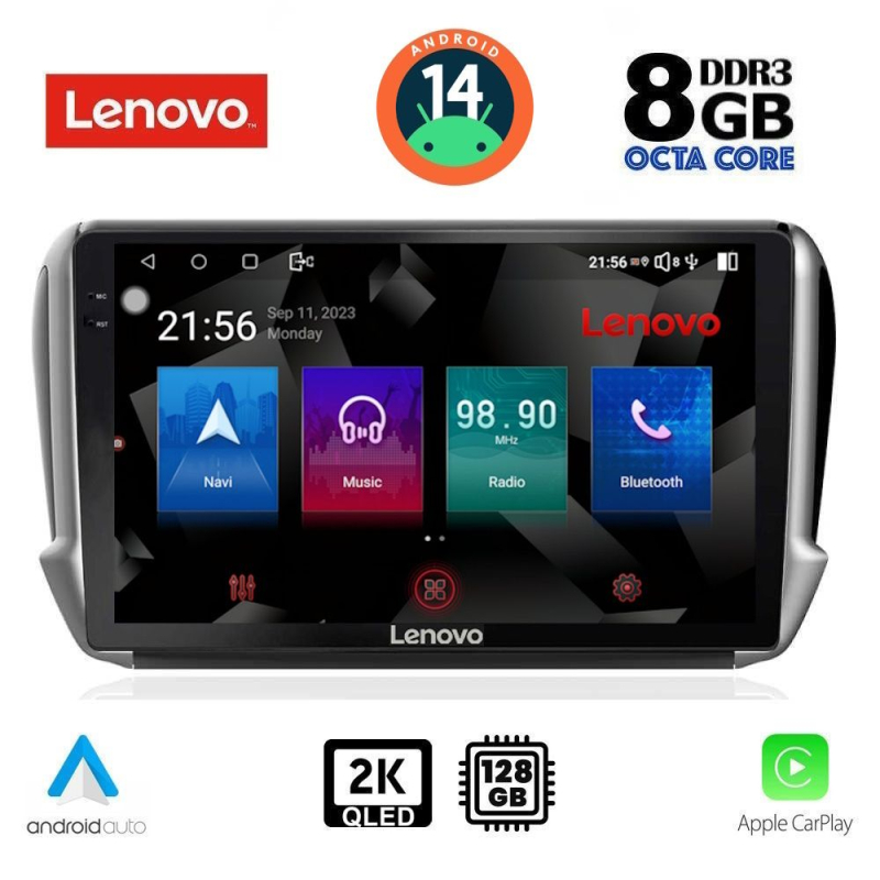 LENOVO SSW 10508_CPA (10inc) MULTIMEDIA TABLET for PEUGEOT 208-2008 mod. 2012-2021