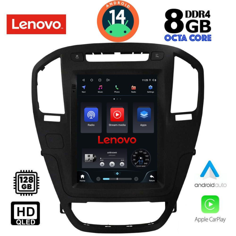 LENOVO SSW 10914_CPA TESLA STYLE for OPEL INSIGNIA mod. 2008-2013