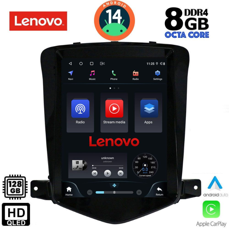 LENOVO SSW 10925_CPA TESLA STYLE for CHEVROLET CRUZE mod. 2008-2012