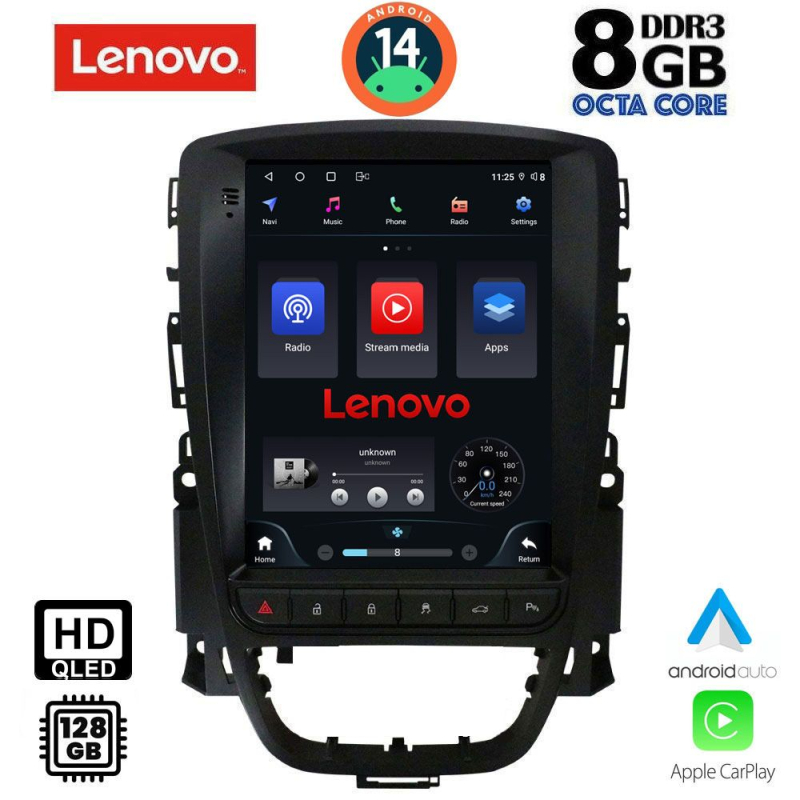 LENOVO SSW 10972_CPA TESLA STYLE  for OPEL ASTRA J mod. 2011-2016