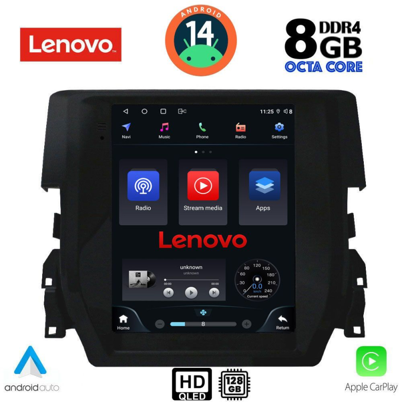 LENOVO SSW 10975_CPA TESLA STYLE  for HONDA CIVIC mod. 2016>