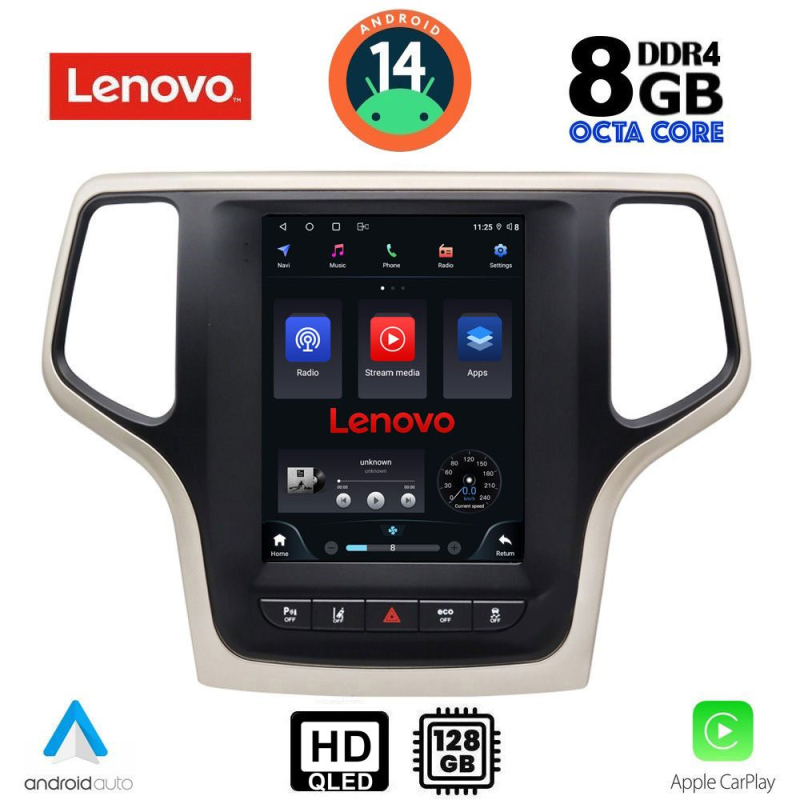 LENOVO SSW 10983_CPA TESLA STYLE for JEEP GRAND CHEROKEE mod. 2014-2019