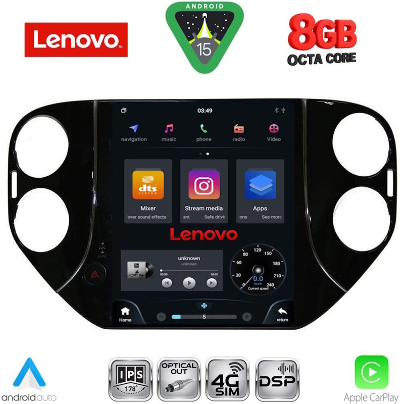 LENOVO SSW 10989_CPA TESLA STYLE for VW TIGUAN mod. 2010-2013