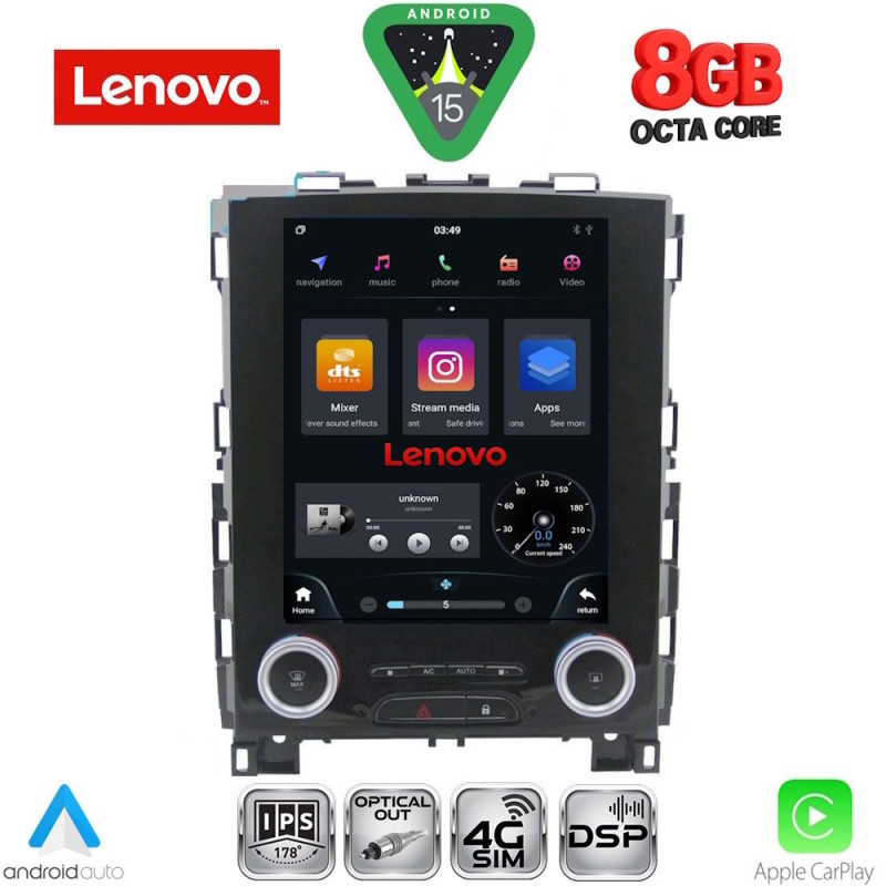 LENOVO SSW 10998_CPA TESLA STYLE for RENAULT KOLEOS - MEGANE mod. 2016-2025