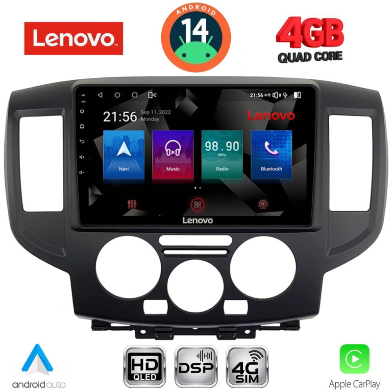 LENOVO SSX 9458BL_CPA (9inc) MULTIMEDIA TABLET for NISSAN NV 200 mod. 2009> (BLACK)